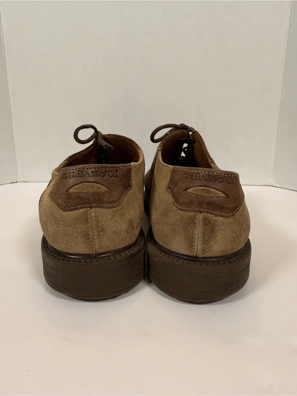 Men's Two-Tone Suede and Leather Derby Shoes in Tan and Brown